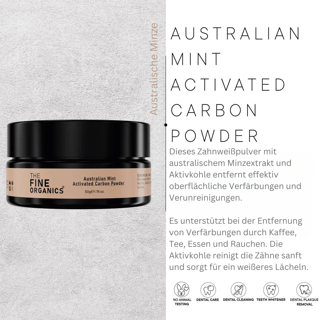 Australian Mint Activated Carbon Powder - THE FINE ORGANICS