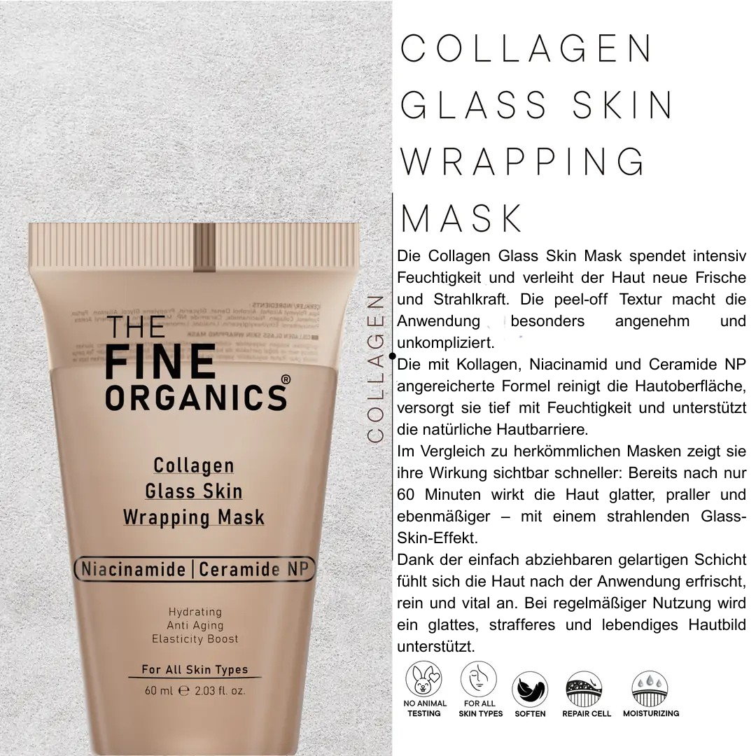 Collagen Glass Skin Wrapping Mask - THE FINE ORGANICS