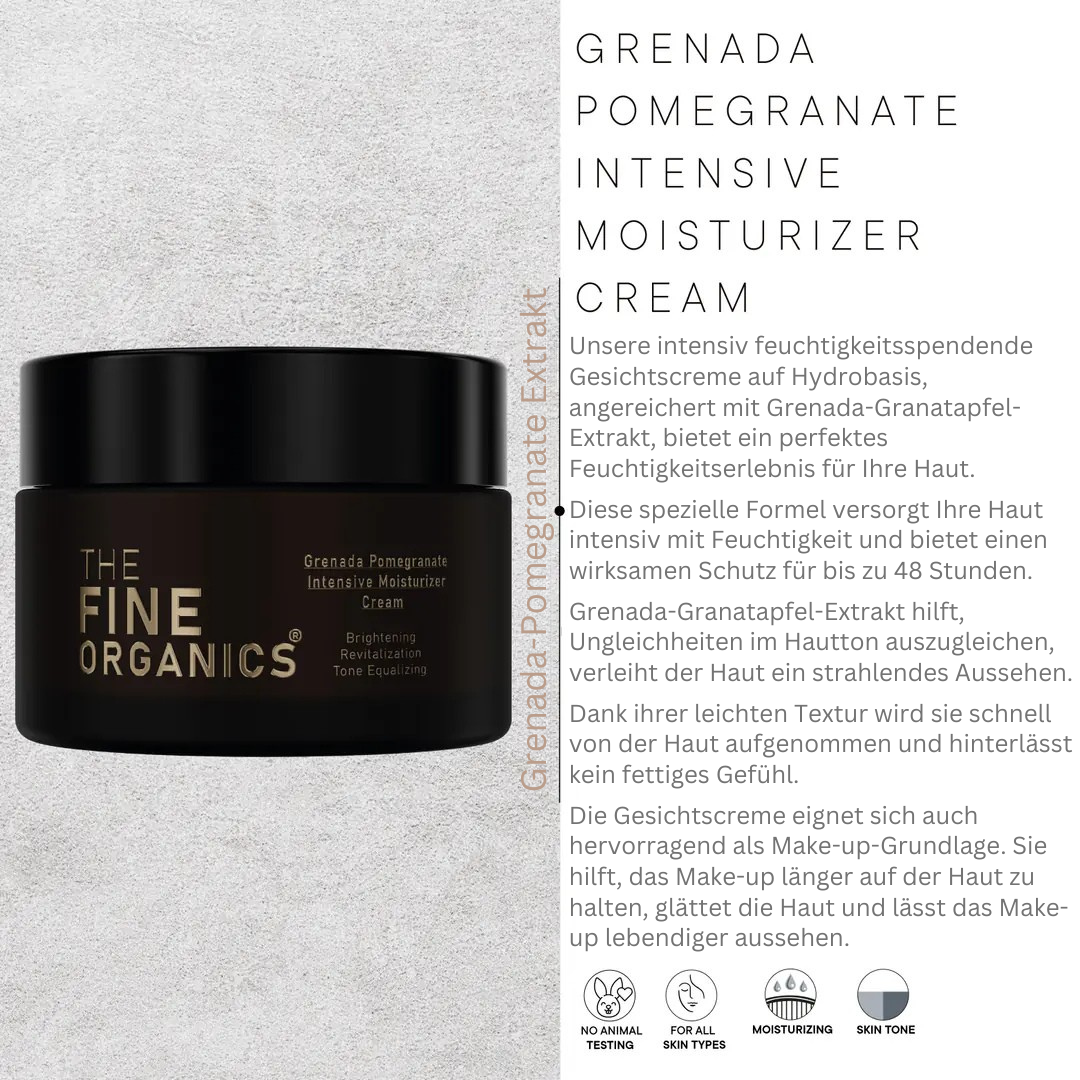Grenada Pomegranate Intensive Moisturizer Cream - THE FINE ORGANICS
