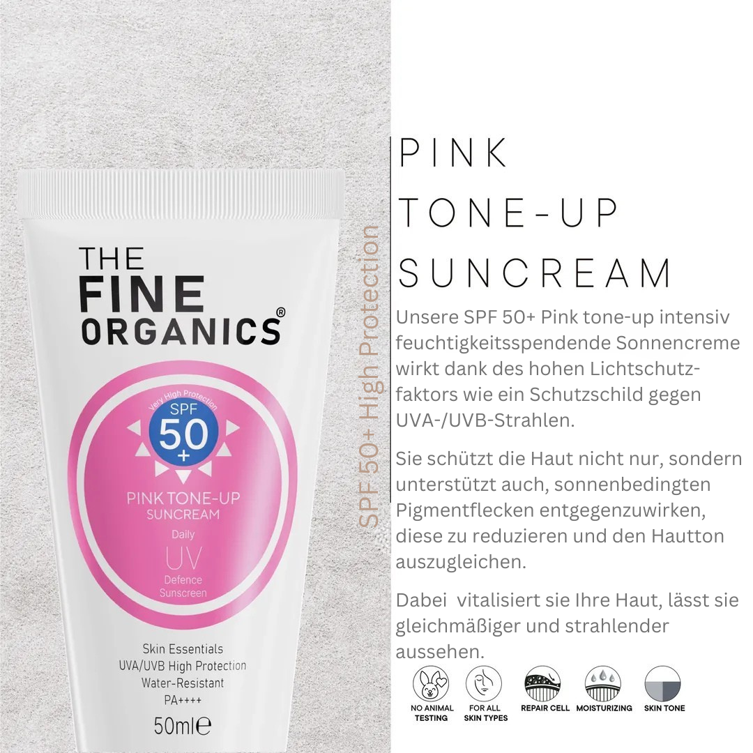 Pink Tone-up Suncream - THE FINE ORGANICS